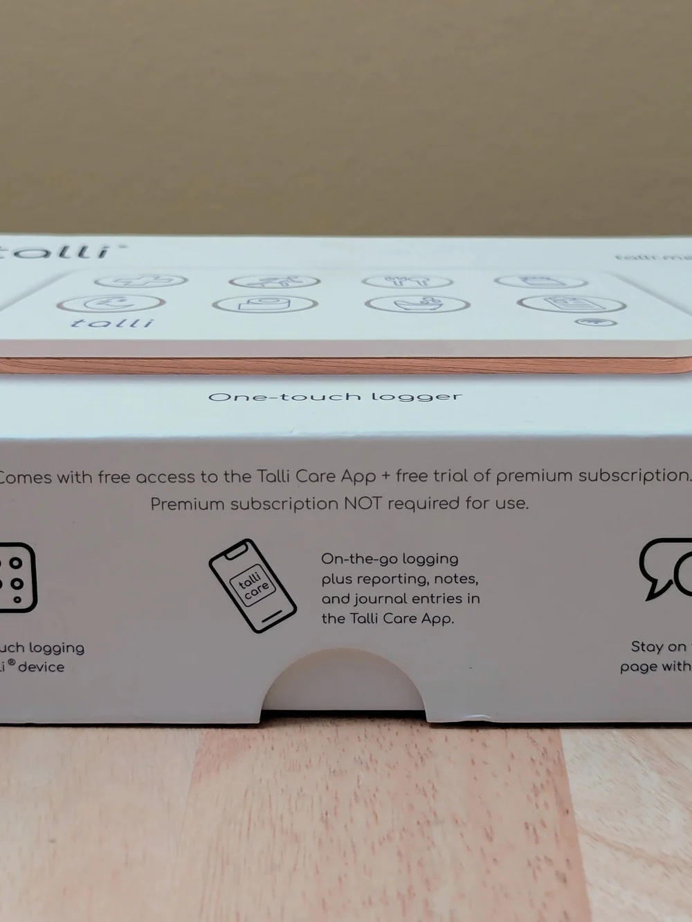 Talli One-Touch Caregiver & Health Tracker Baby / Elderly Logger w/ App - New